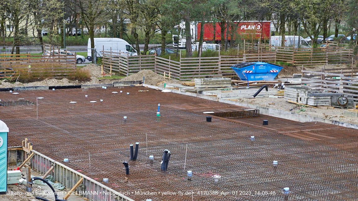 01.04.2023 - Baustelle zum Haus für Kinder in Neuperlach
